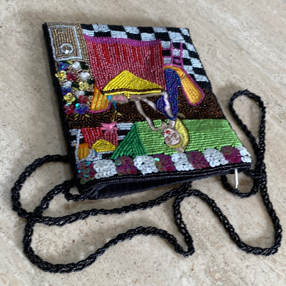 Beaded Sequins cross boy bag beaded PURSE Shoulder Strap Collection - Picture 8 of 16